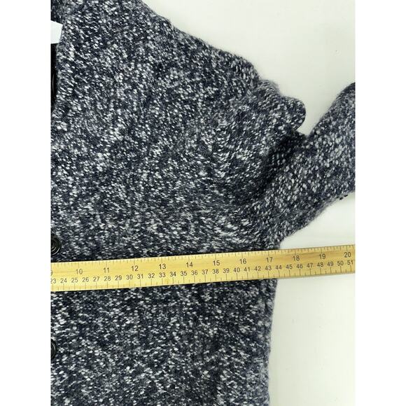 Abercrombie and Fitch Womens Sweater Cardigan Medium Blue Wool Blend Button Up - Picture 8 of 11